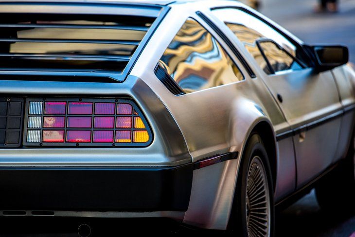 Back of the car DeLorean DMC-12